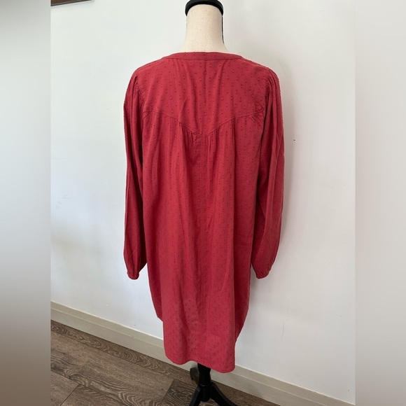 Old Navy red long sleeve dress knee length SZ M  NWT - Picture 4 of 7